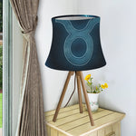 Blue Taurus Zodiac Sign Print Bell Lamp Shade