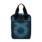 Blue Taurus Zodiac Sign Print Bible Tote Bag