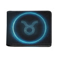 Blue Taurus Zodiac Sign Print Bifold Wallet