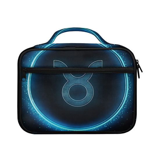 Blue Taurus Zodiac Sign Print Briefcase Bible Bag