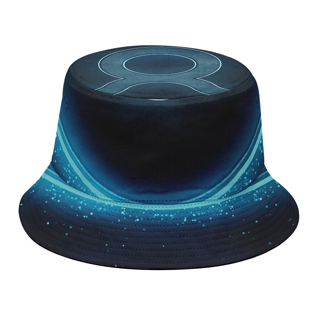 Blue Taurus Zodiac Sign Print Bucket Hat