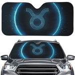 Blue Taurus Zodiac Sign Print Car Windshield Sun Shade