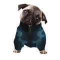 Blue Taurus Zodiac Sign Print Dog Zip Up Jacket