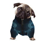Blue Taurus Zodiac Sign Print Dog Zip Up Jacket