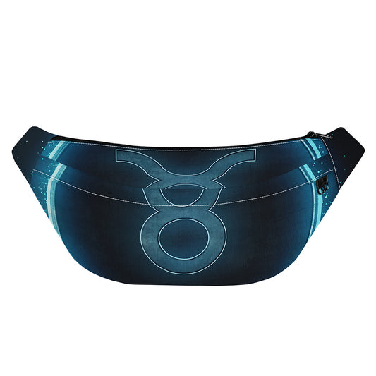 Blue Taurus Zodiac Sign Print Fanny Pack