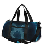 Blue Taurus Zodiac Sign Print Gym Bag