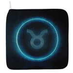 Blue Taurus Zodiac Sign Print Hand Towel