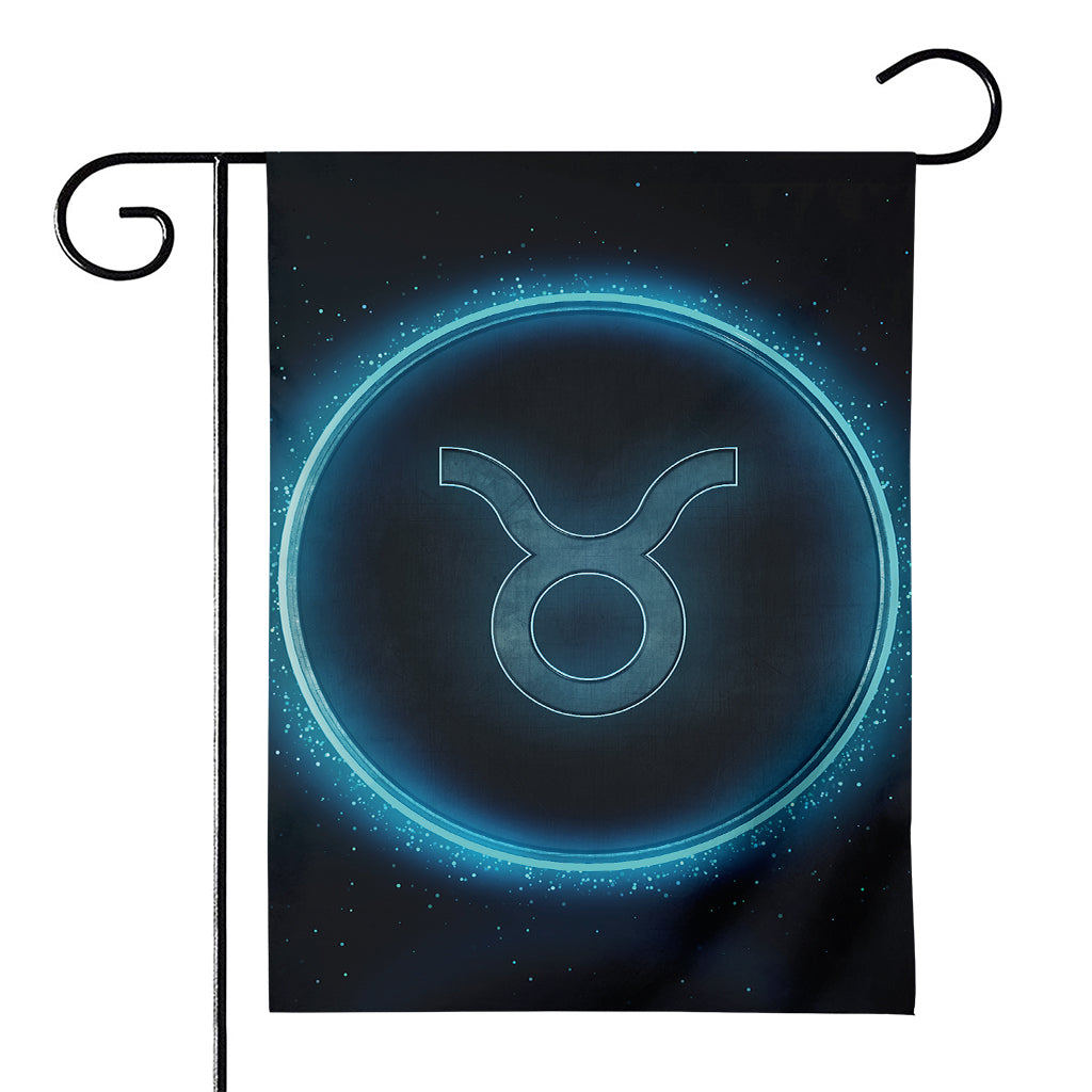 Blue Taurus Zodiac Sign Print House Flag
