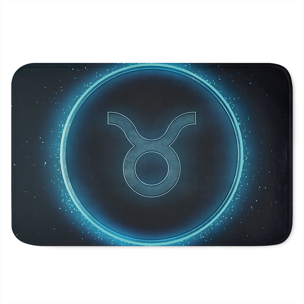 Blue Taurus Zodiac Sign Print Indoor Door Mat