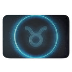 Blue Taurus Zodiac Sign Print Indoor Door Mat