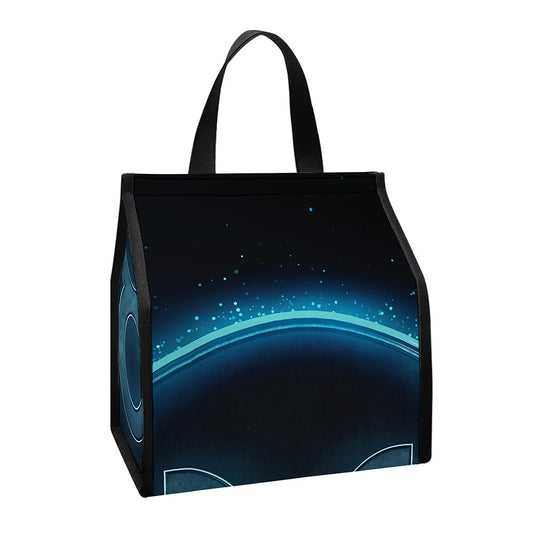 Blue Taurus Zodiac Sign Print Insulated Lunch Tote