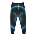 Blue Taurus Zodiac Sign Print Jogger Pants