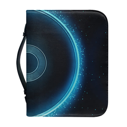 Blue Taurus Zodiac Sign Print Leather Bible Cover