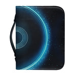 Blue Taurus Zodiac Sign Print Leather Bible Cover