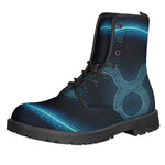 Blue Taurus Zodiac Sign Print Backpack