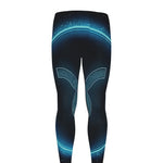 Blue Taurus Zodiac Sign Print Men's leggings