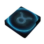 Blue Taurus Zodiac Sign Print Outdoor Seat Cushion Cover