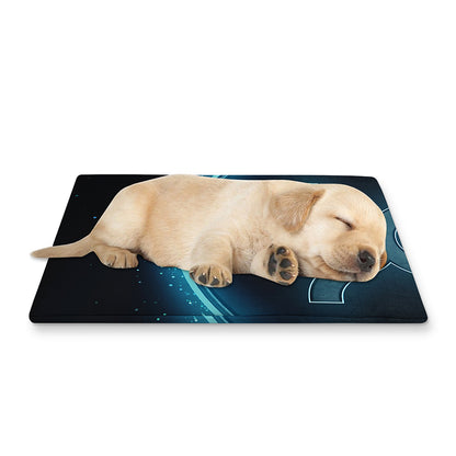 Blue Taurus Zodiac Sign Print Pet Cooling Mat Cover