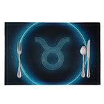 Blue Taurus Zodiac Sign Print Placemat