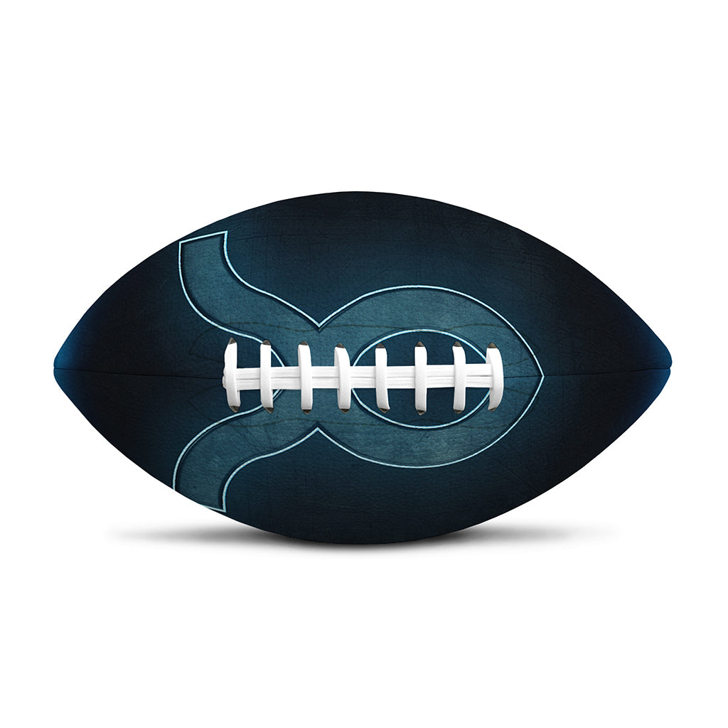 Blue Taurus Zodiac Sign Print Rugby Ball