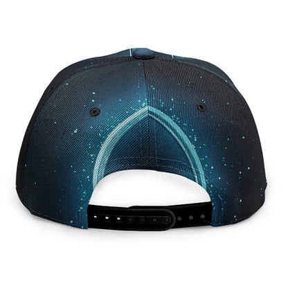 Blue Taurus Zodiac Sign Print Snapback Cap