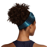 Blue Taurus Zodiac Sign Print Sports Headband
