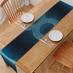 Blue Taurus Zodiac Sign Print Table Runner