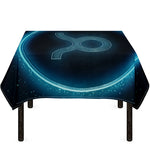 Blue Taurus Zodiac Sign Print Tablecloth