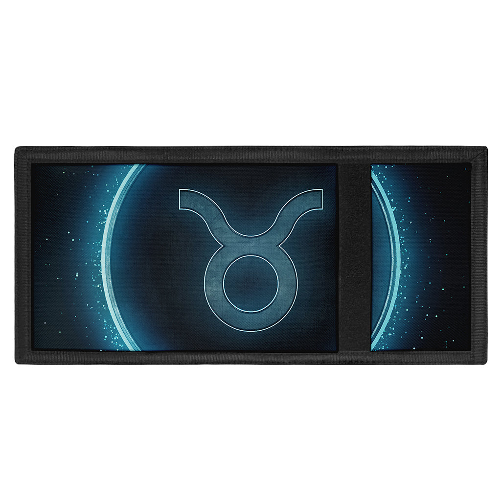 Blue Taurus Zodiac Sign Print Trifold Wallet