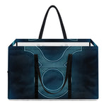 Blue Taurus Zodiac Sign Print Utility Tote Bag