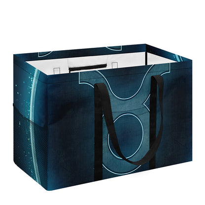 Blue Taurus Zodiac Sign Print Utility Tote Bag