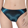 Blue Taurus Zodiac Sign Print Women's Thong