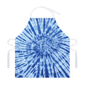 Blue Tie Dye Print Adjustable Apron