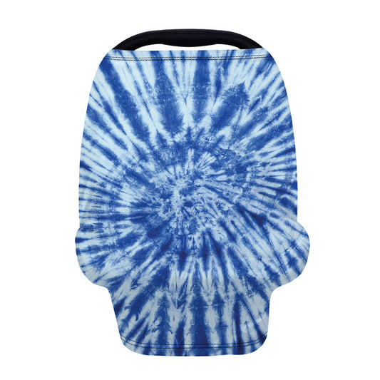 Blue Tie Dye Print Baby Seat Cover