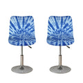 Blue Tie Dye Print Bar Stool Covers