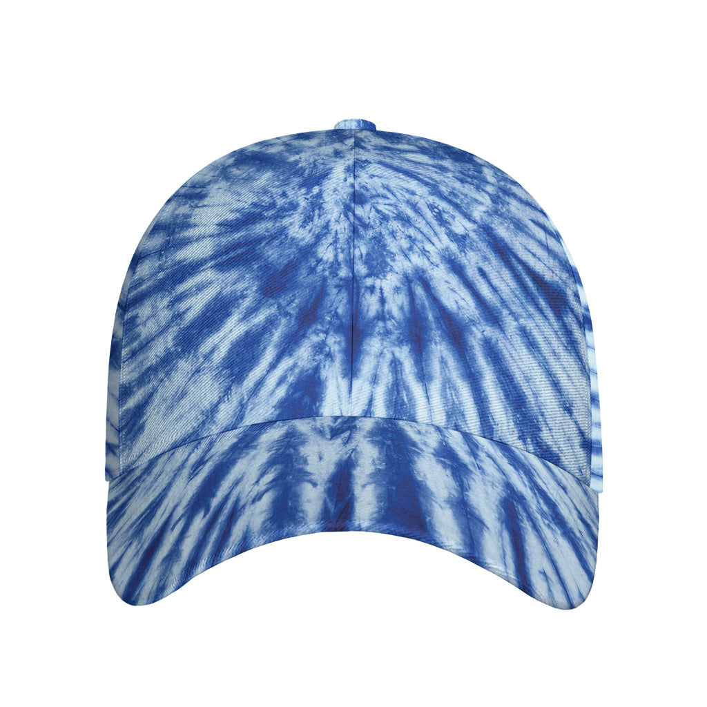 Blue Tie Dye Print Baseball Cap