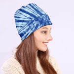 Blue Tie Dye Print Beanie