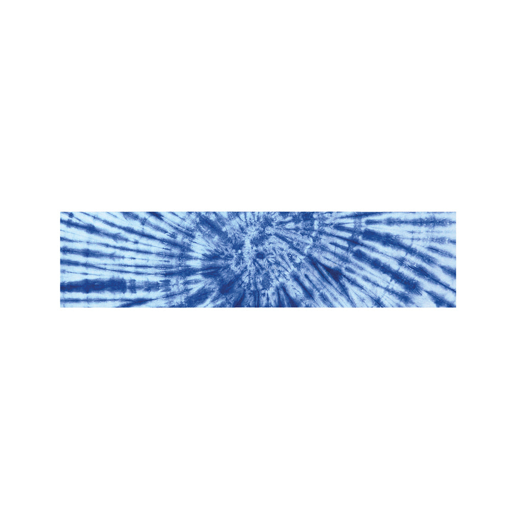 Blue Tie Dye Print Bed Runner