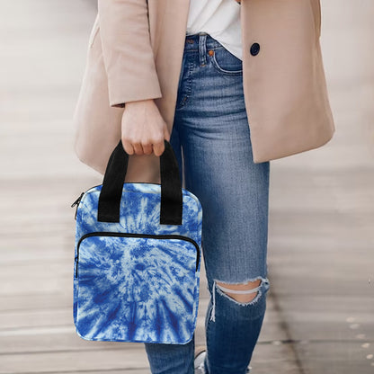 Blue Tie Dye Print Bible Tote Bag