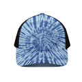 Blue Tie Dye Print Black Mesh Trucker Hat