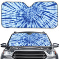 Blue Tie Dye Print Car Windshield Sun Shade