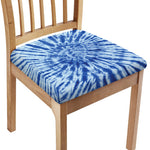 Blue Tie Dye Print Chair Cushion Cover