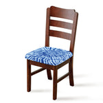 Blue Tie Dye Print Chair Cushion Cover