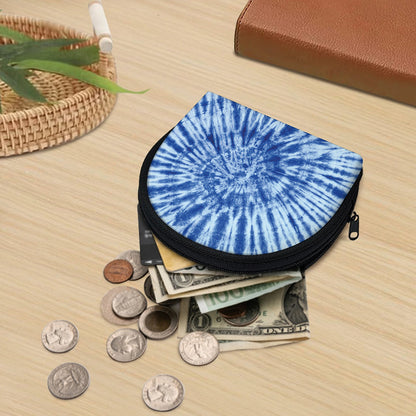Blue Tie Dye Print Coin Purse