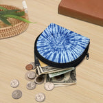Blue Tie Dye Print Coin Purse