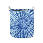 Blue Tie Dye Print Collapsible Laundry Basket