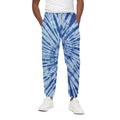 Blue Tie Dye Print Cotton Sweatpants