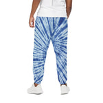 Blue Tie Dye Print Cotton Pants