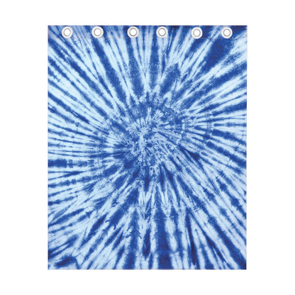 Blue Tie Dye Print Curtain