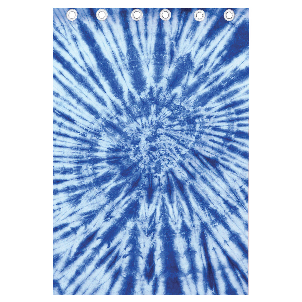 Blue Tie Dye Print Curtain